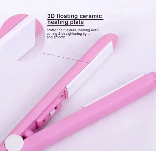 2 - in - 1 Mini Hair Straightener & Curler - vibesandgifts