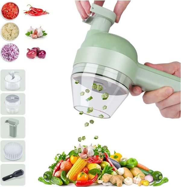 💥 4 In 1 Handheld Electric Vegetable Cutter Blender 💥 - vibesandgifts