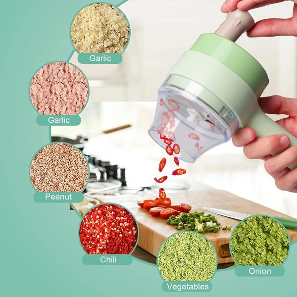 💥 4 In 1 Handheld Electric Vegetable Cutter Blender 💥 - vibesandgifts