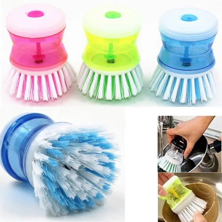 Liquid Dispenser Dish Brush - vibesandgifts